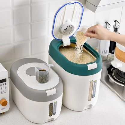 Automatic Food Storage Bin Kitchen Rice Bucket