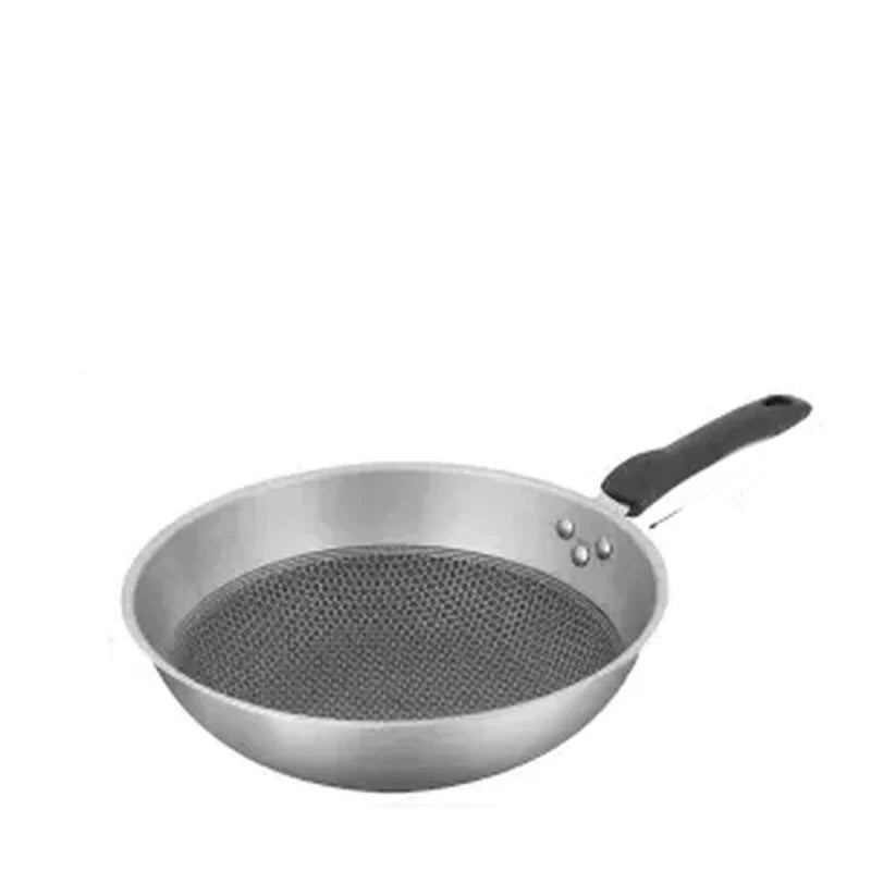 Stainless Steel Wok: No Oily Smoke, Non-stick, Household Cookware